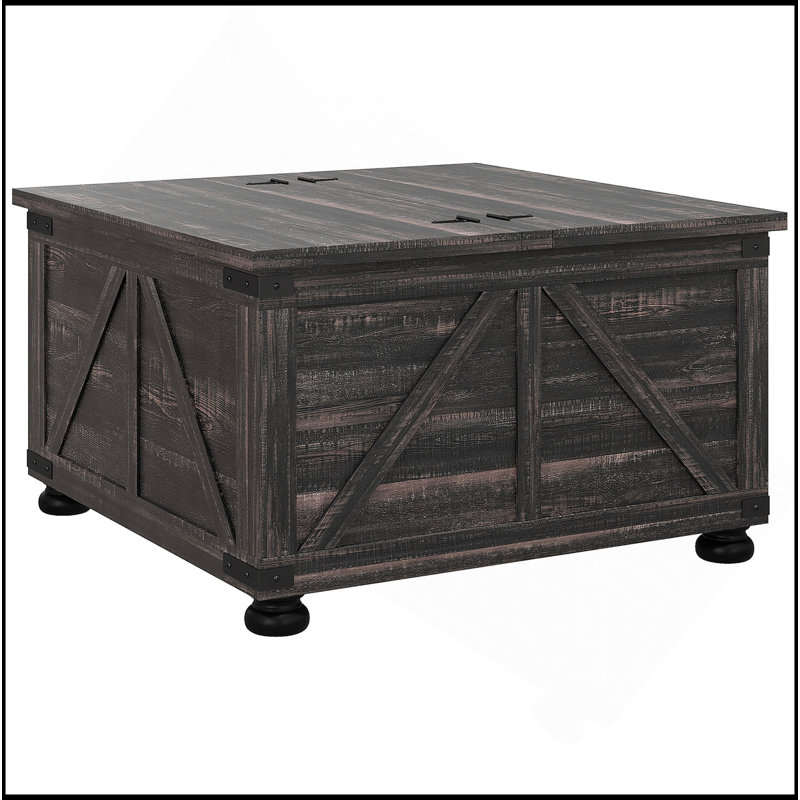 Charmante table basse de style campagnard avec rangement polyvalent et fabrication durable