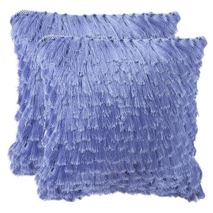 Reversible Throw Pillow, 18" x 18", Electric Blue