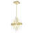 8-inch Integrated LED Mini Pendant Light Satin Gold, Modern Ceiling Fixture for Kitchen, Island, Dining Room, Hallway