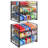 Stackable 6-Tier Can Organizer For Pantry, Adjustable Storage Rack Holds Up To 100 Cans, 2-Pack For Kitchen & Cupboard Organization