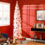 Arbre de Noël artificiel de 8 pi de hauteur, rose, 300 lumières blanc chaud, 618 pointes, flamme, assemblage sans effort pour arbre de décoration, installation simple, idée