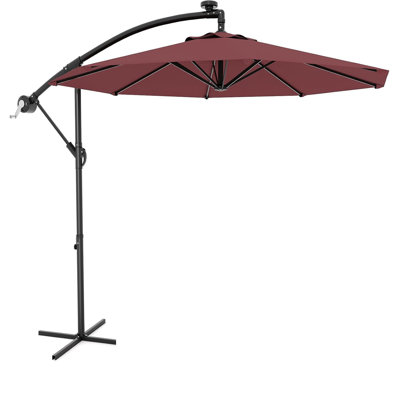 Parasol de patio décalé de 10 pi avec réglage facile de l'inclinaison et de la levée