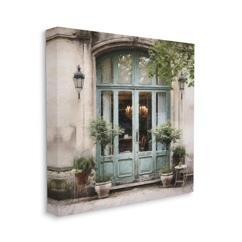 «Sage French Doors» par Riley B Print, H 17 po x l 17 po x P 1,5 po