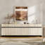 Armoire de rangement moderne 3-en-1 | Tablettes et portes réglables | Buffet Coffee Bar pour le salon et la salle à manger-505451278