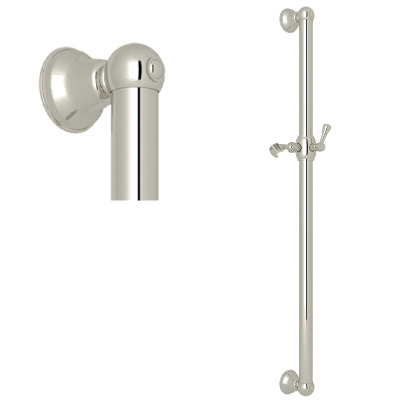 Rohl Shower Grab Bar, 38.56" W, Polished Nickel