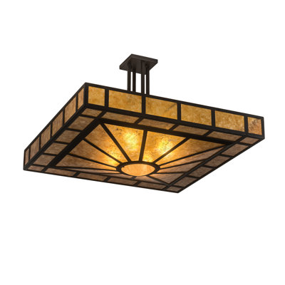 Plafonnier semi-encastré 4 lumières Mission Prime