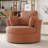 42.1" Wide Slipcovered Swivel Barrel Chair-1954448355