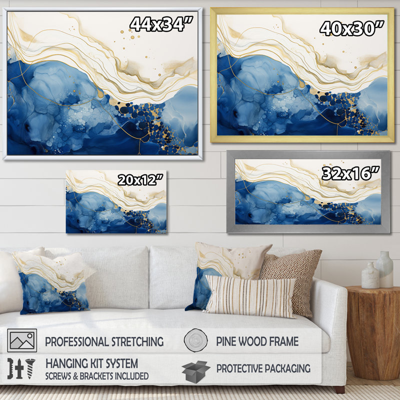 «Sunlight Breaking In The Waves I», reproduction sur toile, H 24 po x l 32 po x P 1 po, Cadre flottant blanc