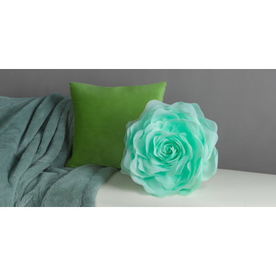 Housse de coussin décoratif décoratif à motif floral rose Simulation