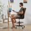 Chaise de bureau haute Tacony avec anneau de repose-pieds réglable-1639674465
