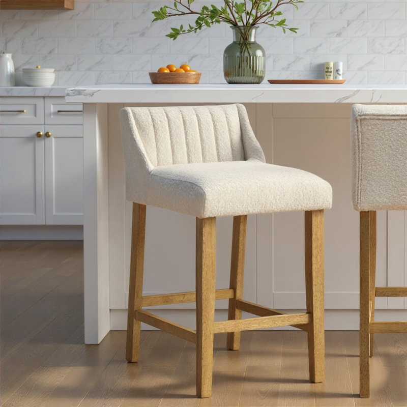 Tabouret de bar à hauteur de comptoir en bois Faune Modern, Éclat ambré, 4, Tabouret de comptoir (siège d'une hauteur de 26 p