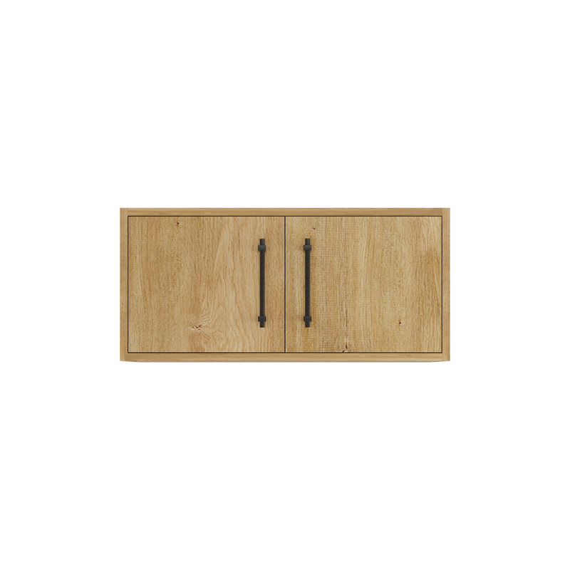 Victoria Oak Finish Wall-Mounted Bathroom Cabinet with LED Light