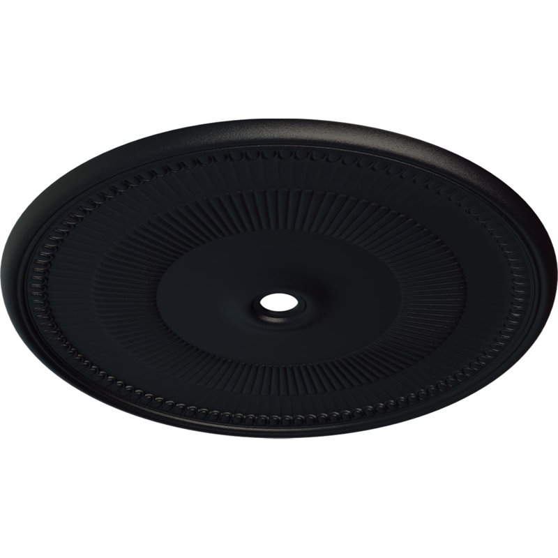 Endurathane Nevio Ceiling Medallion, 51 1/8"OD x 3 5/8"ID x 1 1/2"P (Fits Canopies up to 4 3/4"), Hand-Painted Steel Gray Finish