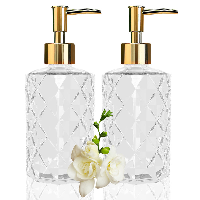 330ml/12oz Glass Soap Dispenser, Versatile Hand Dispenser for Bathroom, Kitchen, Bedroom - Reusable for Lotion, Detergent, Essential Oil