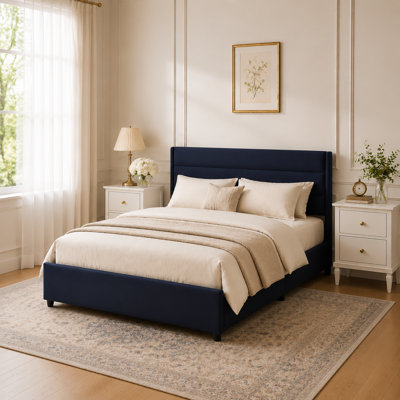 Brezzy Upholstered Storage Bed with Wingback