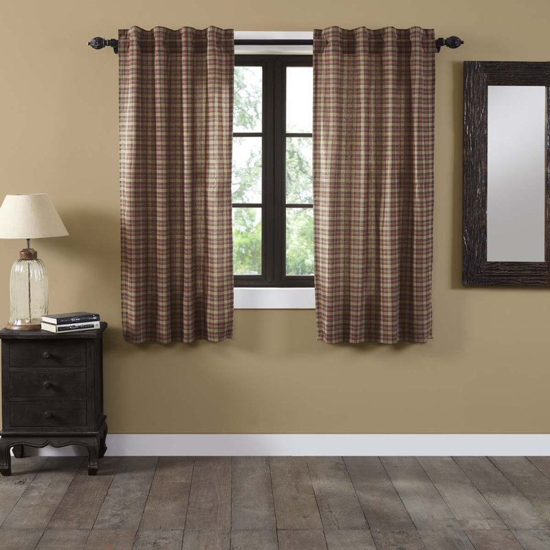 Caudillo 100% Cotton Room Darkening Curtain Panel Pair, 36" W x 63" L