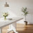 Sime Dining Table, 60 Inch Rectangular Plank Top, Off White Wood