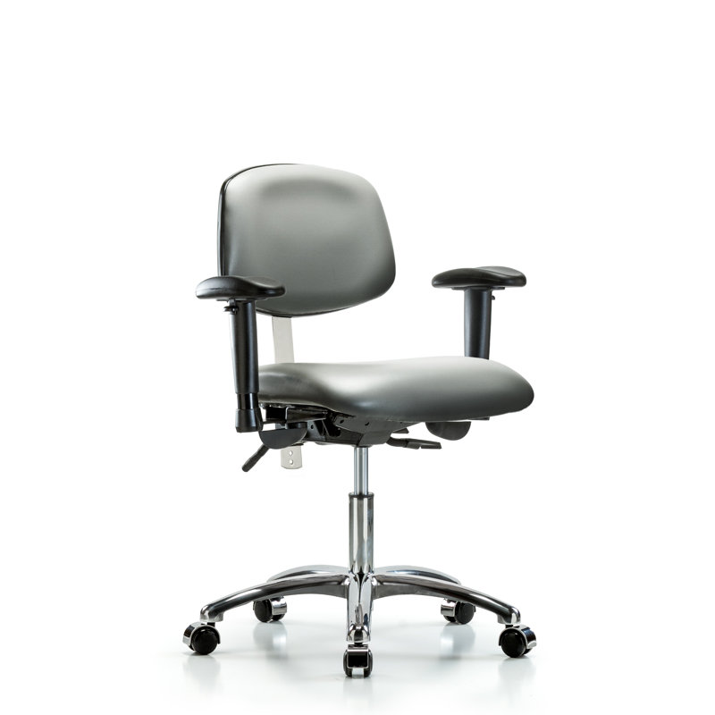 Aveli Vinyl Task Chair, Gray