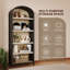 Onetha 76''H Curved Arch 5-Shelf Bookcase-1293733290