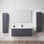 Meuble-lavabo mural de 48 po avec lavabo simple en acrylique et 2 armoires latérales Bejhorn-1279511575