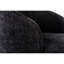Chaise pivotante en chenille noire avec anneau en métal thermolaqué noir pour la maison Chaise d'appoint 360 °: tissu doux, noir, ameublement de chambre à coucher-1093761306