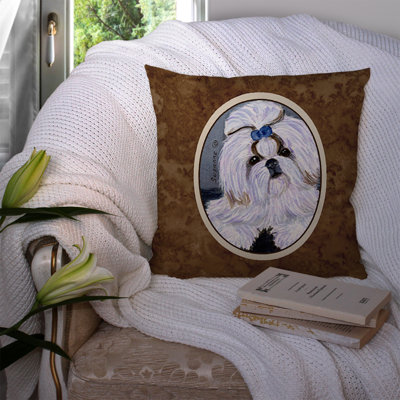 Shih Tzu Outdoor Reversible Throw Pillow
