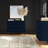 Rockefeller 35" Mid-Century Modern 3-Drawer Bachelor's Chest in Midnight Blue-870534833