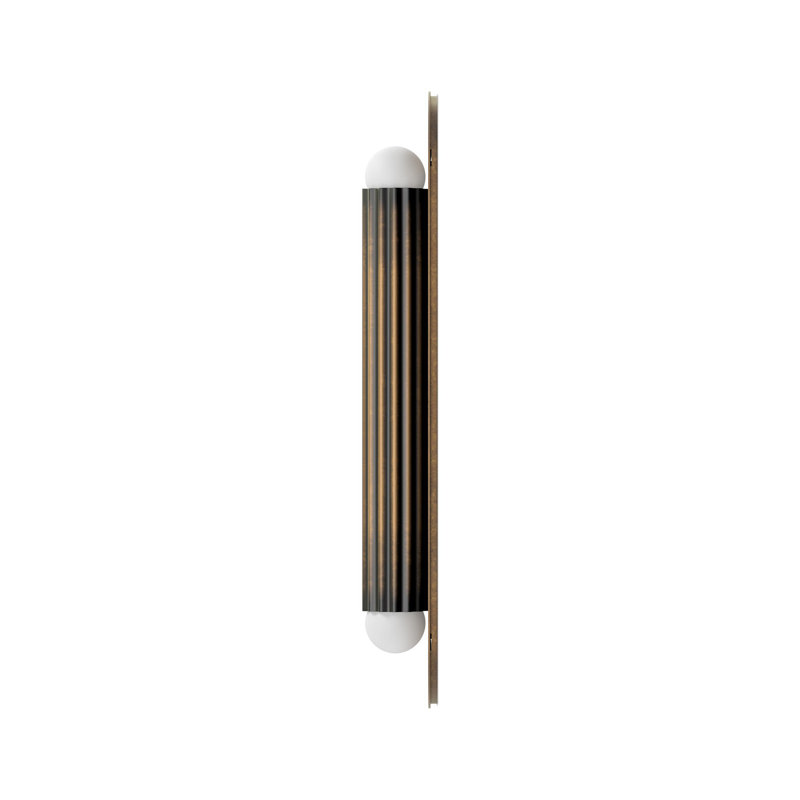 Vesta 2 - Light Flush Mounted Sconce, Heritage Bronze Brass