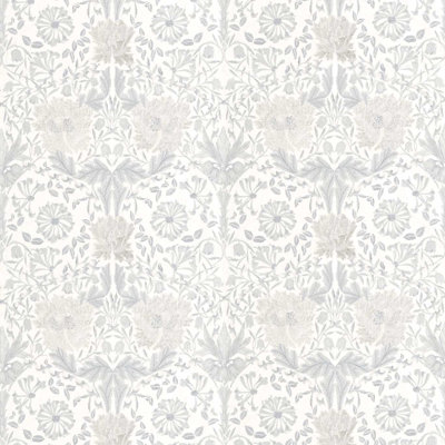 Pure Honeysuckle & Tulip Embroidery Fabric