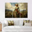 Fille de campagne dans un paysage de fleurs rustiques - mode femme, ensemble d'art mural-2112833001-2112833003