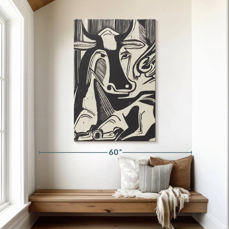 Brampt The Large Cow Lying Down, 48" H x 32" W