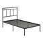 Lit plateforme simple avec tête de lit, finition noire-2122597077