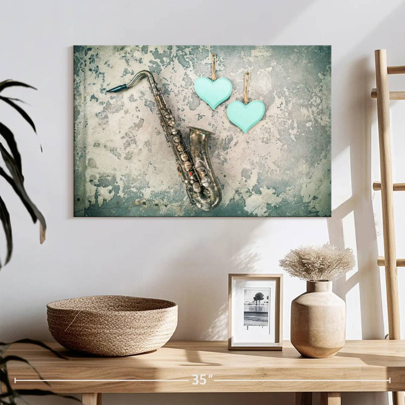Abarca Valentine Saxophone, H 16 po x l 24 po