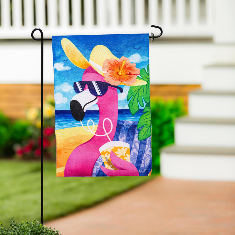 Drapeau de jardin Summer Flamingo