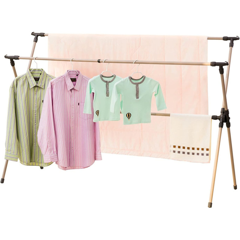 Support à linge réglable pliable - rétractable 47-79 pouces
