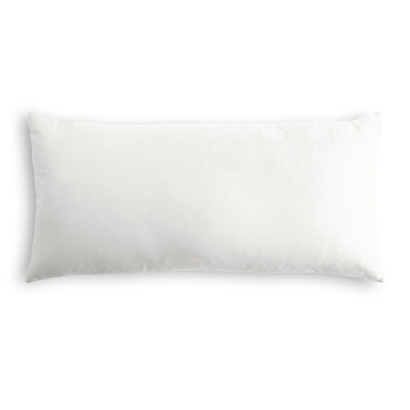 Reversible Throw Pillow, 14" x 48", White