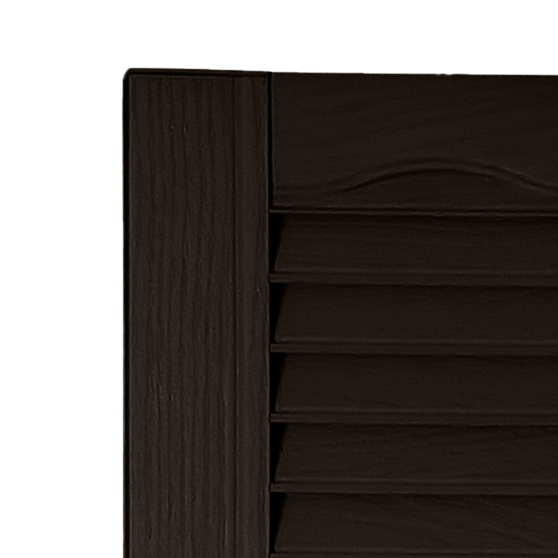 Volet à persiennes sur mesure avec dessus cathédrale, 56", Morceaux de chocolat, 9"