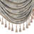 Classic Swag Valance with Tassels, Light Gray Jacquard Waterfall Valance, Window Treatment 1 Panel-108926268