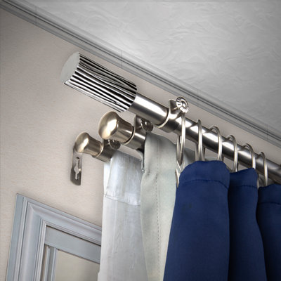 Calathea Steel Adjustable Triple Curtain Rod