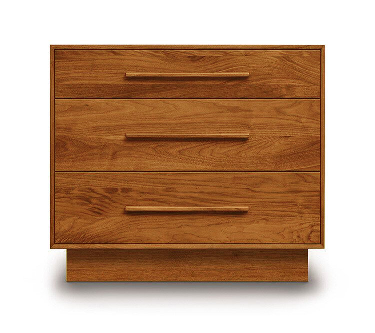 Commode 3 tiroirs l 33,5 po Moduluxe, Cerisier d'automne