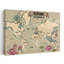 Art mural rétro, carte du monde rétro