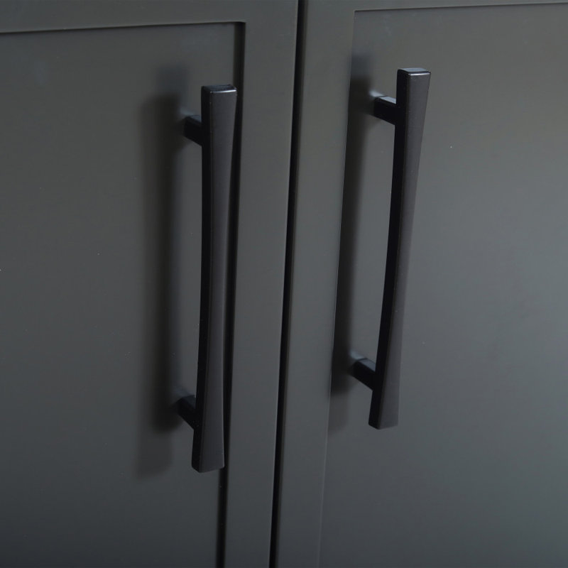 Design House Dawson l 60 po x P 21 po x H 34 po. Meuble-lavabo entièrement assemblé en fer Sherwin-Williams® avec quincaillerie noir mat (228453-IO-FA)