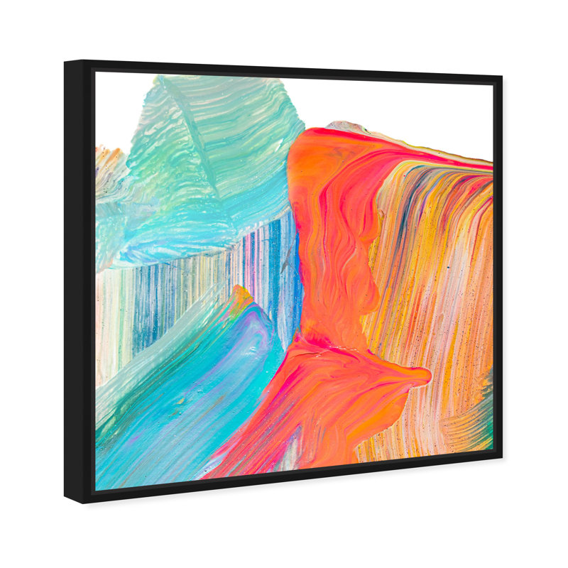 Holi - Impression sur toile, H 24 po x l 24 po x 1,5 po, Cadre flottant noir