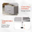 Table de chevet avec 3 tiroirs, commode en tissu, unité de rangement, commode de rangement pour chambre à coucher, couloir, vestibule, garde-robe, structure en acier robuste, plateau en bois, poignée facile à tirer, gris clair