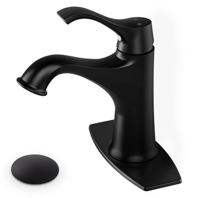 Single-Hole Single-handle Bathroom Faucet with Drain Assembly