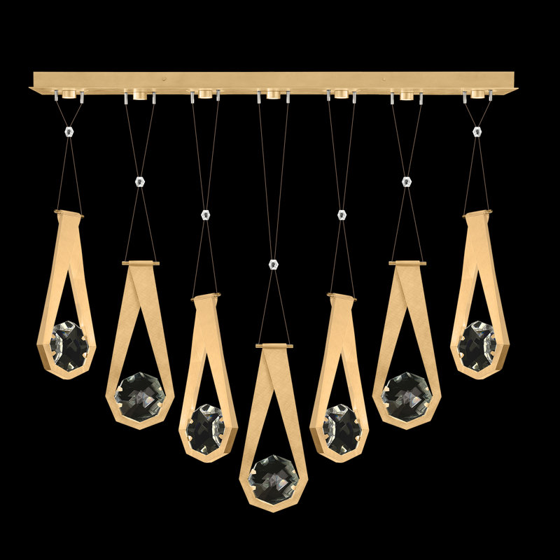 Aria 7 - Light LED Pendant, Brushed Gold