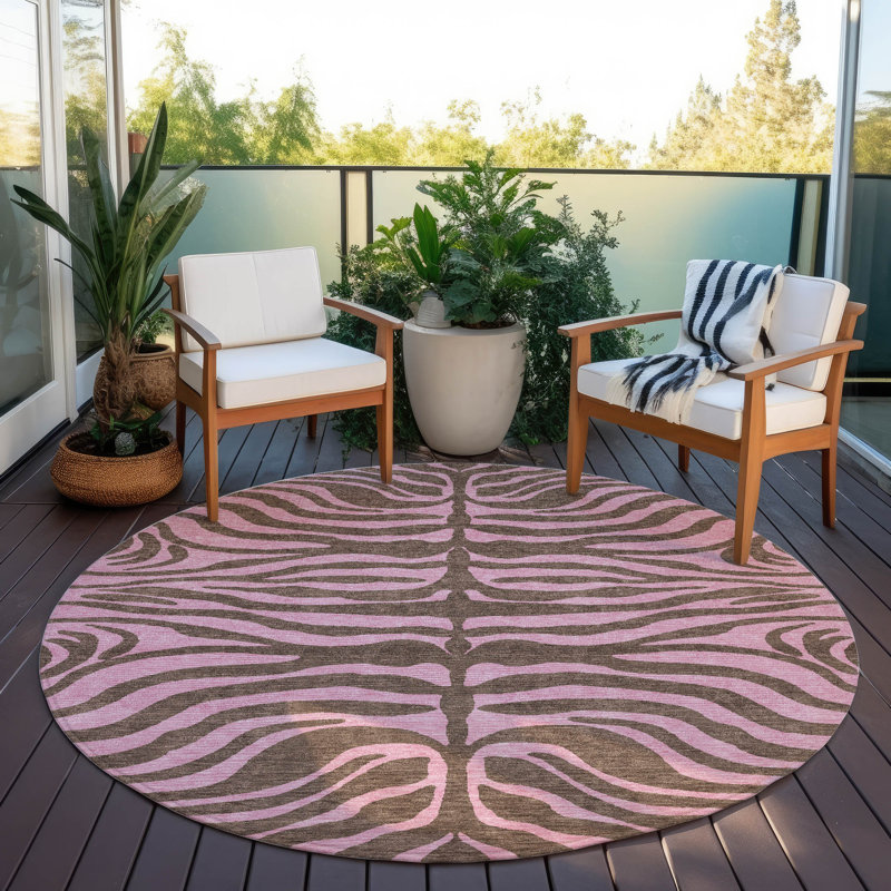 Tapis d'intérieur / extérieur brun Fernelle , 3 pi x 5 pi
