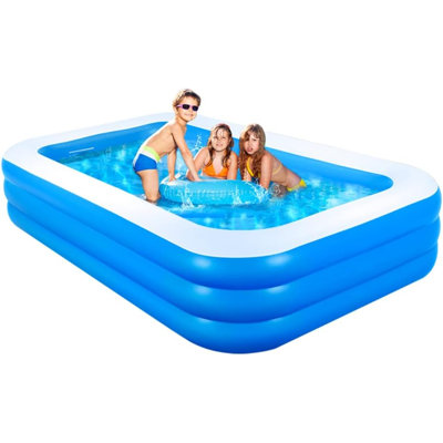 Polyvinyl Chloride (PVC) Round Inflatable Pool 135cm H x 60cm W x 210cm L