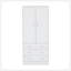 Armoire Taly avec portes doubles, 3 tiroirs et tringle-607704209