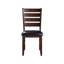 Ensemble de 2 chaises d'appoint en cuir synthétique et finition cerisier Urbana